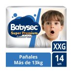 Pañales de Bebé Babysec Super Premium Cuidado Total 14 un XXG